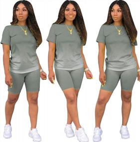 img 1 attached to Sporty Chic Women'S Sweatshirt And Sweatpants Set: Comfortable Two-Piece Tracksuit For Jogging And Exercise