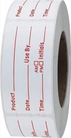 img 3 attached to 500 Red Shelf Life Labels For Food Rotation, 1 X 2 Inch Prep Date Stickers By Hybsk - Per Roll