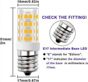 img 1 attached to 2-Pack SumVibe E17 Светодиодная лампа для микроволновых печей - 4 Вт, теплый белый, 3000K, без диммирования, 110–130 В