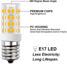 img 3 attached to 2-Pack SumVibe E17 Светодиодная лампа для микроволновых печей - 4 Вт, теплый белый, 3000K, без диммирования, 110–130 В