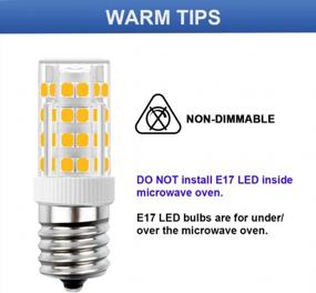 img 2 attached to 2-Pack SumVibe E17 LED Bulb For Microwave Oven Appliance - 4W Warm White 3000K Non-Dimmable 110V-130V