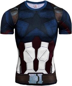 img 4 attached to 🦸 SevenJuly1 Captain Superhero Compression Fitness Boys' Clothing - Shop Tops, Tees & Shirts for Enhanced Performance