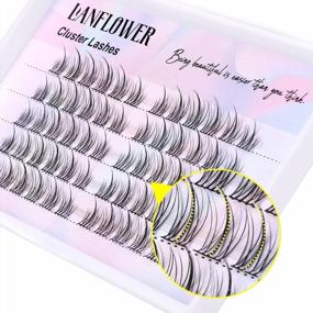 img 1 attached to Manga Lashes Cluster Mixed Length Natural Look Eyelash Extensions Wispy DIY Lash Individual Hybrid Asian 10Mm-14Mm Anime Cluster Pack By Lanflower