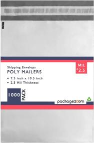 img 4 attached to PackageZoom 1000 Bags 7.5" X 10.5" Poly Mailer Envelopes Double Layer 2.5 Mil Shipping Bags With Self Sealing And Waterproof Tear-Proof Postal Bags, White