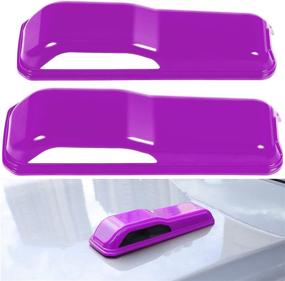 img 4 attached to 🚗 Bonbo Engine Hood Hinge Cover Trim ABS for 2018-2021 Jeep Wrangler JL & Gladiator JT 2PCS Exterior Accessories (Purple) - Enhance Your Jeep's Style with Premium Engine Hood Hinge Cover Decoration!