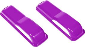 img 2 attached to 🚗 Bonbo Engine Hood Hinge Cover Trim ABS for 2018-2021 Jeep Wrangler JL & Gladiator JT 2PCS Exterior Accessories (Purple) - Enhance Your Jeep's Style with Premium Engine Hood Hinge Cover Decoration!