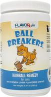 flavorx hairball relief chews - 160 super-tasty ball breakers to support your kitty's hairball control, all-natural formula logo