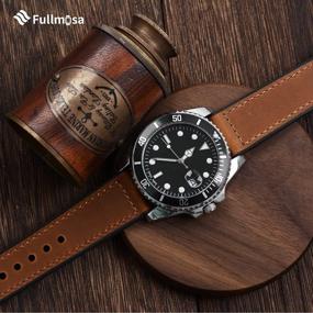 img 1 attached to Fullmosa 22Mm Leather Silicone Bands Compatible With Samsung Galaxy Watch 46Mm,Galaxy Watch 3 45Mm,Gear S3 Frontier/Classic,Brown