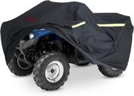 🛡️ badass moto heavy duty triple waterproof 4 wheeler cover - rip resistant night reflective quad four wheeler atv cover with advanced waterproofing, easy access zipper & vents - black, large, 95 inches: ultimate protection for your atv! логотип