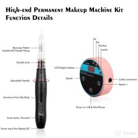 img 2 attached to 💄 BIOMASER P70 Permanent Makeup Machine Kit with Swiss Motor Rotary Pen - Microblading Tattoo & MTS Pen for Eyebrow, Eyeliner, Lip - Includes Mini Power Supply & Cartridge Needles
