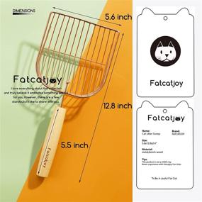 img 3 attached to 🌹 Rose Gold Metal Litter Scoop: Durable, Large Size Cat Litter Scooper with Wood Handle - Perfect for Clumping Litter