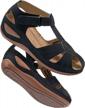 women summer sandals beach wedge - duoyangjiasha bohemia flip-flop ankle strap comfy round toe gladiator outdoor shoes logo