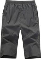 sandbank men's quick dry outdoor capri shorts with zipper pockets for hiking and below knee coverage logo