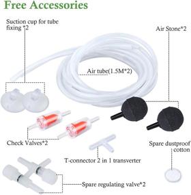 img 3 attached to 🐠 Enhance Your Aquarium's Oxygenation with HITOP 5W Adjustable Aquarium Air Pump - Quiet, Powerful & Equipped with Accessories