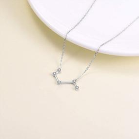 img 3 attached to AOBOCO Crystal-Embellished Sterling Silver Zodiac Necklace - 12 Astrology Constellations - Ideal Anniversary & Birthday Jewelry Gifts For Women