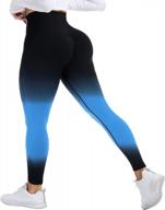 attraco бесшовные штаны для йоги с высокой посадкой и резинкой для женщин - поднимите и придайте форму с леггинсами для тренировок логотип