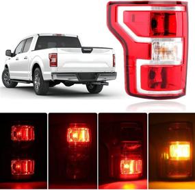 img 4 attached to 🚦 Driver Side Rear Brake Tail Light Lamp for Ford F150 F-150 2018-2020 (MZORANGE)