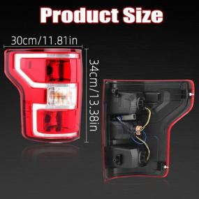 img 3 attached to 🚦 Driver Side Rear Brake Tail Light Lamp for Ford F150 F-150 2018-2020 (MZORANGE)