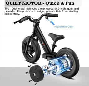 img 3 attached to 24V 100W Electric Balance Bike For Kids Ages 3-5 - Hiboy BK1 With 12 Inch Tire & Adjustable Seat!