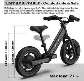 img 1 attached to 24V 100W Electric Balance Bike For Kids Ages 3-5 - Hiboy BK1 With 12 Inch Tire & Adjustable Seat!