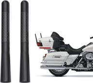 🏍️ bingfu carbon fiber motorcycle antenna mast 2-pack: compatible with harley davidson 1989-2019 touring models - replacement for electra glide, road glide, tour ultra classic logo
