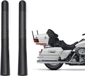 img 4 attached to 🏍️ Bingfu Carbon Fiber Motorcycle Antenna Mast 2-Pack: Compatible with Harley Davidson 1989-2019 Touring Models - Replacement for Electra Glide, Road Glide, Tour Ultra Classic