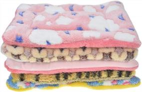 img 1 attached to MuYaoPet Rabbit Guinea Pig Hamster Bed Mat Winter Thick Fleece Squirrel Hedgehog Bunny Chinchilla Bed House Nest Small Animal Accessories (S(15.7"*11.8"), Sent By Ramdon)