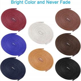 img 3 attached to Upgrade Your Style With DIFFWAY Premium Round Colored Dress Shoe Laces - 8 Pairs Ideal For Oxford & Chukka Shoes For Men And Women