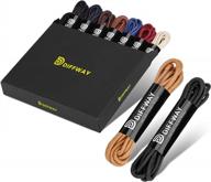 upgrade your style with diffway premium round colored dress shoe laces - 8 pairs ideal for oxford & chukka shoes for men and women logo