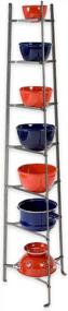 img 1 attached to Stylish And Functional 7-Tier Pot Rack Stand, Unassembled - Enclume Hammered Steel Cookware Organizer