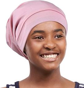 img 2 attached to 🎀 Oversized Adjustable Satin Curly Hair Sleeping Bonnet