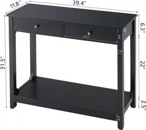 img 3 attached to Stylish TaoHFE Console Table With Drawers For Organized Entryway - Ideal For Small Hallways