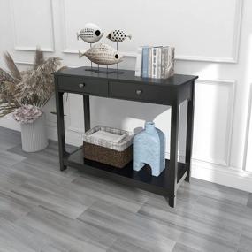 img 1 attached to Stylish TaoHFE Console Table With Drawers For Organized Entryway - Ideal For Small Hallways
