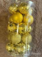 img 1 attached to 34Pcs Gold Christmas Tree Ball Ornaments 2.36" - Shatterproof Decorations For Home, Party & Garlands Wreaths With Hanging Hooks Included review by Brandon Pratt