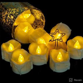 img 4 attached to 🕯️ BEICHI 24PCS Flameless LED Tea Light Candles with Timer for Home Party Decorations - Battery Operated Votive Tea Lights with 6 Hours On and 18 Hours Off in 24 Hours Cycle Warm White Light