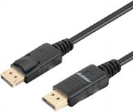 anbear displayport to displayport cable - 6 feet, gold plated male to male cable with 4k@60hz resolution for desktops and laptops with displayport compatibility логотип