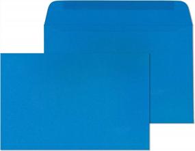 img 4 attached to 9X12 Blue Starburst Booklet Envelopes - Large Colored Envelopes 9X12 Size For Unfolded A4 Sheets & Catalogs - Pack Of 15 Blue Envelopes