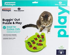 img 3 attached to Interactive Cat Treat Puzzle - Nina Ottosson By Petstages Buggin' Out Puzzle & Play: Boost Your Cat'S Playtime And Intelligence