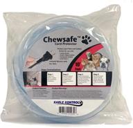 🐶 chewsafe cord cover - pet chewing deterrent: 10ft x 2, clear, 3/8-1/2 wide | protect your pets from hazardous wires with bitter apple infused deterrent logo