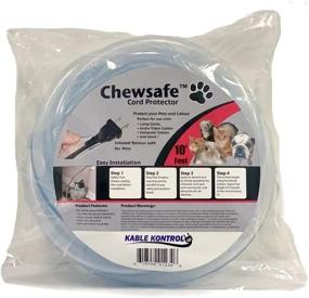 img 4 attached to 🐶 Chewsafe Cord Cover - Pet Chewing Deterrent: 10ft x 2, Clear, 3/8-1/2 Wide | Protect Your Pets from Hazardous Wires with Bitter Apple Infused Deterrent