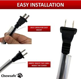 img 2 attached to 🐶 Chewsafe Cord Cover - Pet Chewing Deterrent: 10ft x 2, Clear, 3/8-1/2 Wide | Protect Your Pets from Hazardous Wires with Bitter Apple Infused Deterrent