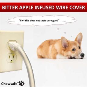 img 1 attached to 🐶 Chewsafe Cord Cover - Pet Chewing Deterrent: 10ft x 2, Clear, 3/8-1/2 Wide | Protect Your Pets from Hazardous Wires with Bitter Apple Infused Deterrent