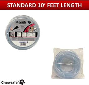 img 3 attached to 🐶 Chewsafe Cord Cover - Pet Chewing Deterrent: 10ft x 2, Clear, 3/8-1/2 Wide | Protect Your Pets from Hazardous Wires with Bitter Apple Infused Deterrent