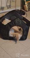 img 1 attached to Gray Cozy Pet Bed House Cave Sleeping Nest For Cats And Small Dogs By Hollypet review by Sedric Hood