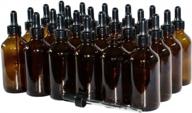 получите 24 упаковки по 4 унции. круглые стеклянные бутылки amber boston с капельницами от gbo glassbottleoutlet.com логотип
