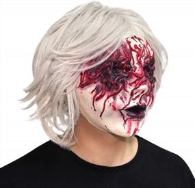 img 3 attached to Creepy Devil Horror Mask For Halloween Costume Cosplay Реквизит - Красный - Идеально подходит для мужчин и женщин