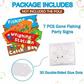 img 2 attached to Gone Fishing Party Welcome Signs: Perfect Summer Birthday Decorations & Favor Ideas
