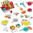 battat deluxe kitchen pretend play 🍳 toy set: 71-piece accessory with pots & pans logo