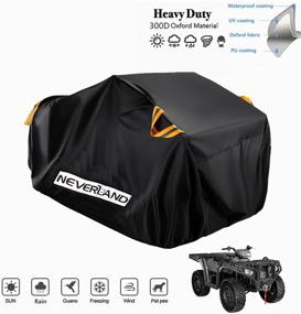 img 4 attached to 🛡️ NEVERLAND ATV Cover 300D Heavy Waterproof - Protect Your Polaris Sportsman, Yamaha Grizzly, Honda FourTrax, Kawasaki KFX, and More - Air Vents, Reflective Strips, Buckle Straps - Up to 78.74x37.4x41.73inch