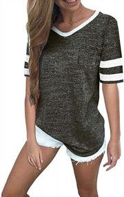 img 4 attached to 👚 Women's Summer Tops: Casual Short/Long Sleeve T-Shirts by OMSJ